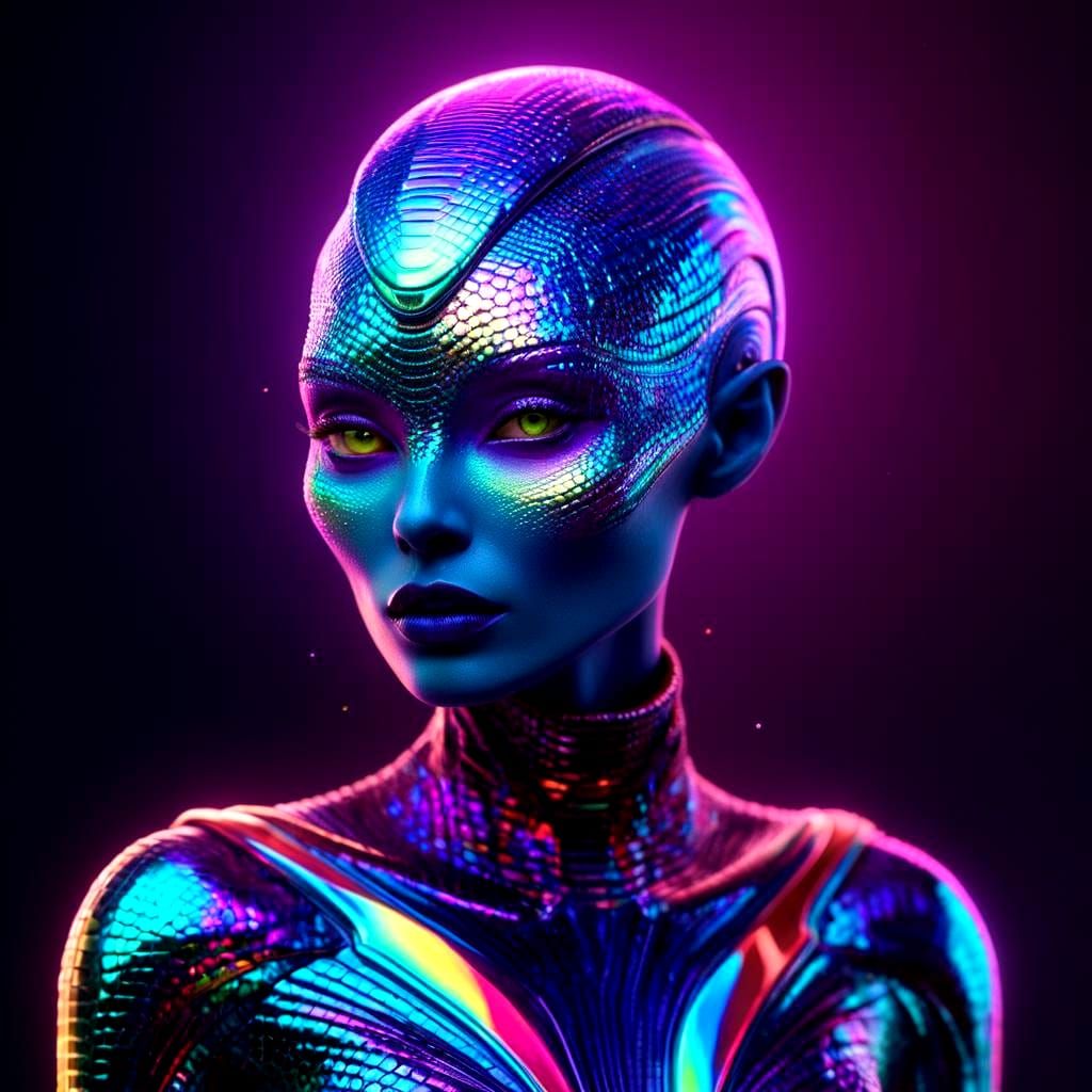 Extraterrestrial Beauty in Futuristic Alien High Fashion