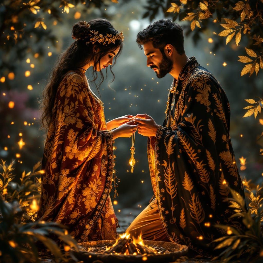 Romantic Gaúcho Proposal in Vibrant Embroidered Attire