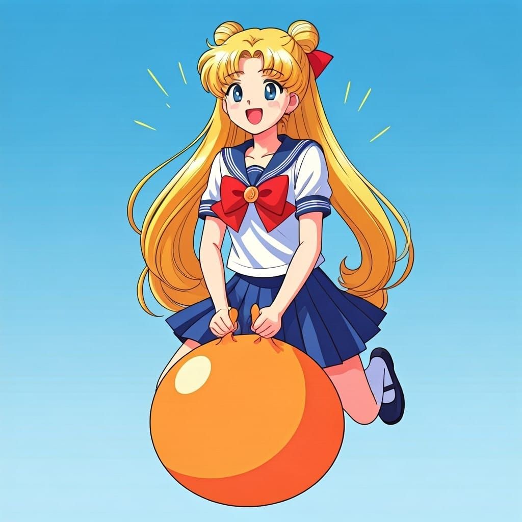 Sailor Moon Schoolgirl in Joyful Bounce