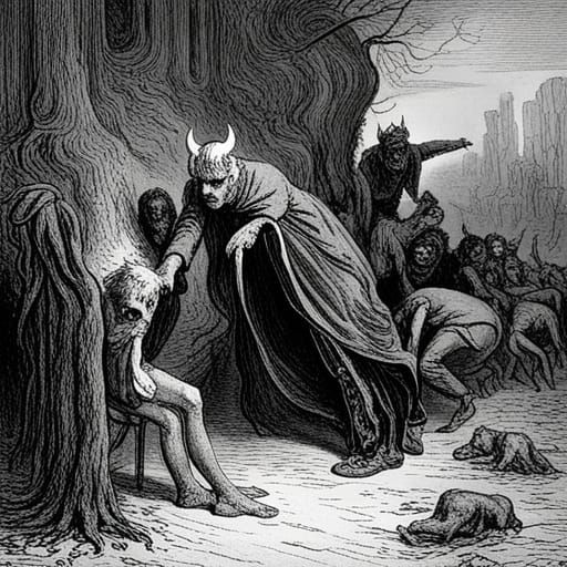 The Devil's Descent: A Horror Scene