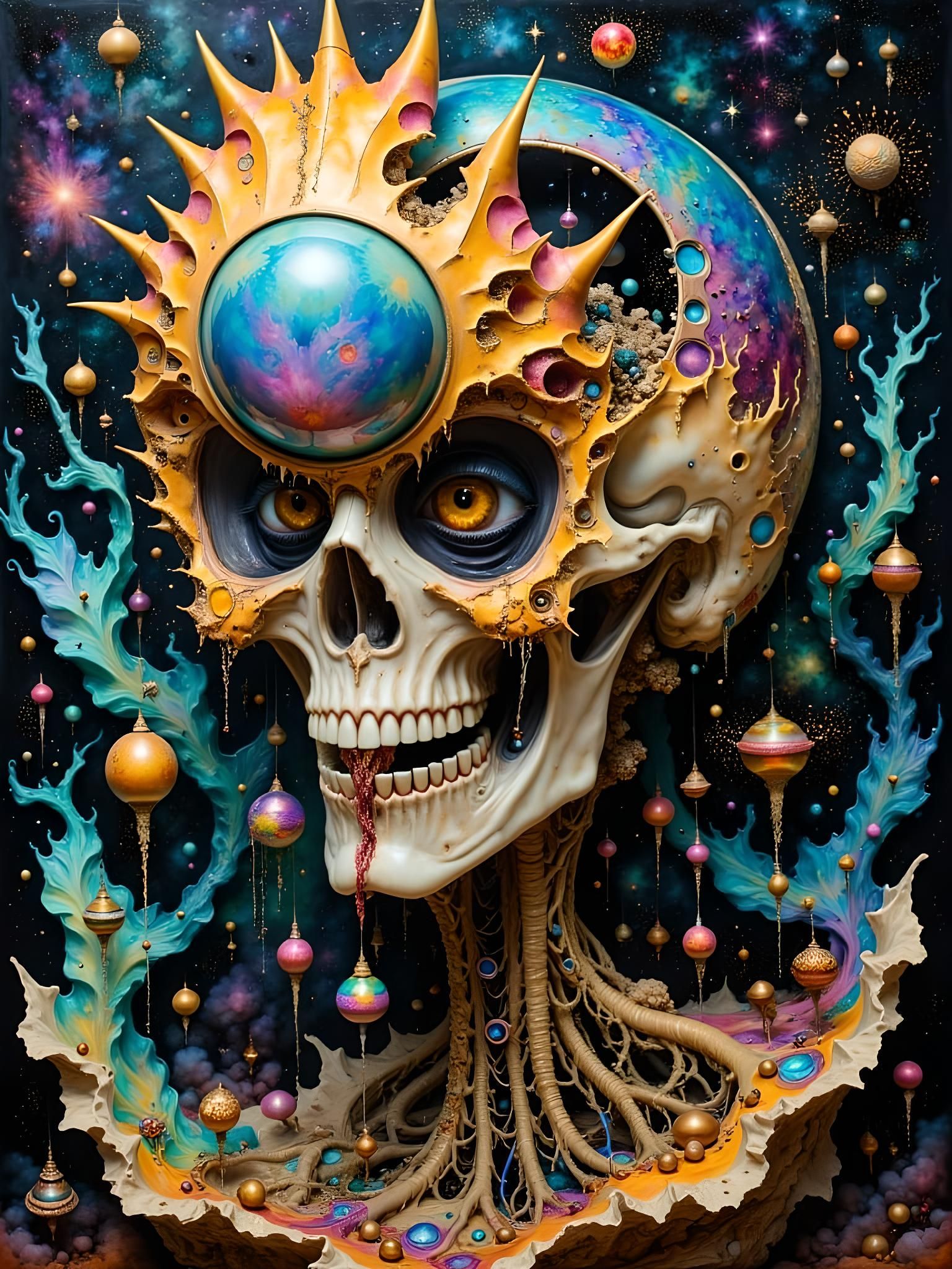 Surreal Fantasy Painting Inspired by Ernst Fuchs