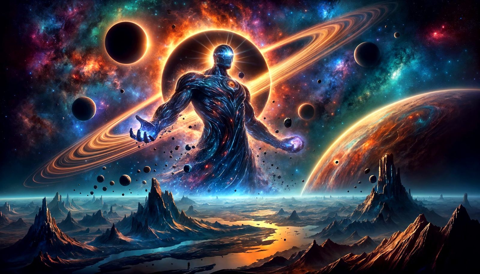 Colossal Eclipse Titan Dominates Alien Landscape