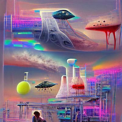 Abstract AI Interpretation of Science Fiction