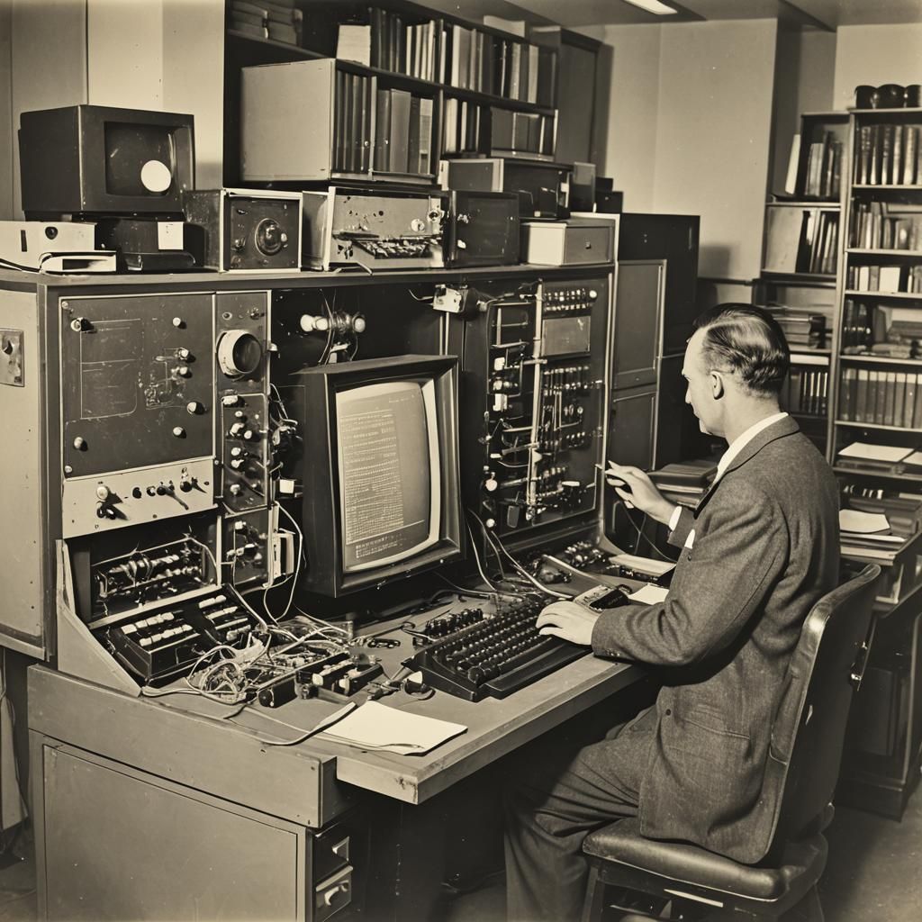 The First Computer Visualized by AI