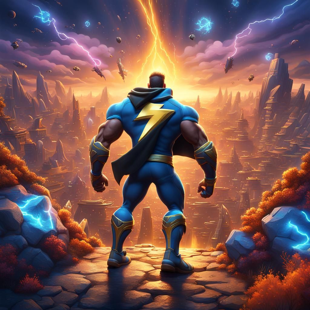 Bolt Cartoon Poster in Detailed Digital Art