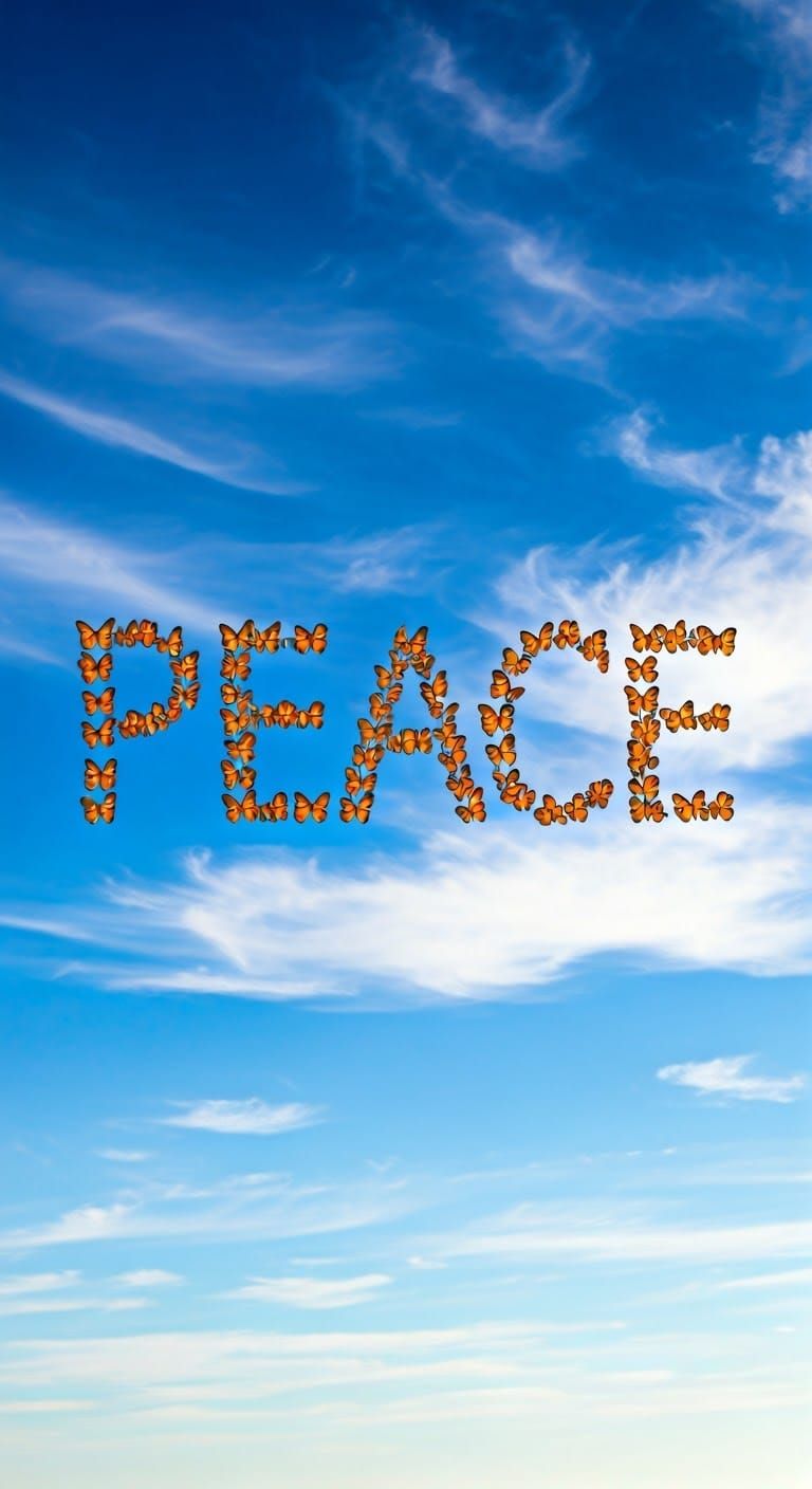 Monarch Butterflies Form Peace in Sky