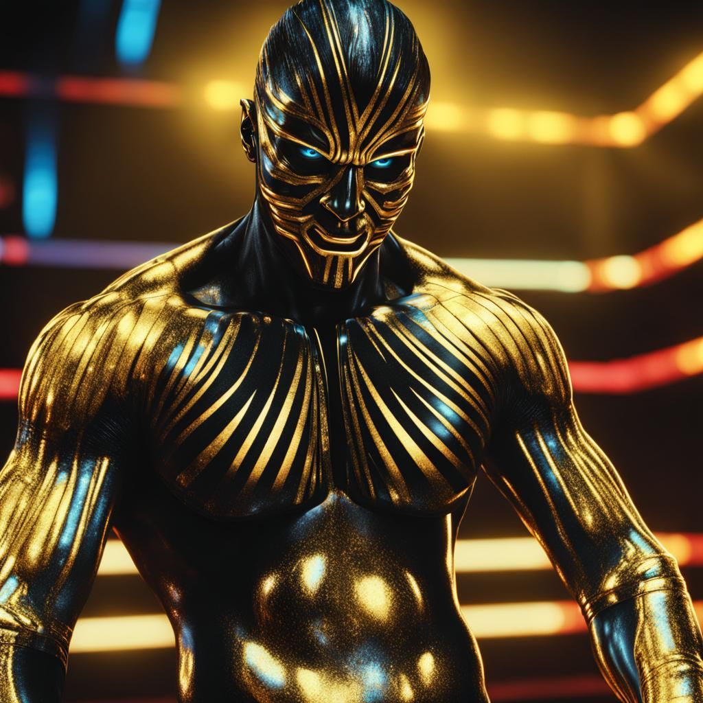 Retrofuturistic Wrestling Battle Royal in 8K