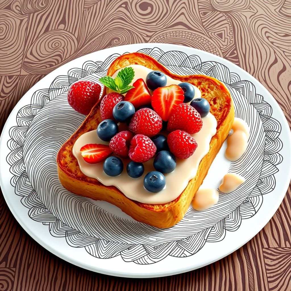 French Toast in Whimsical Indian Patterns