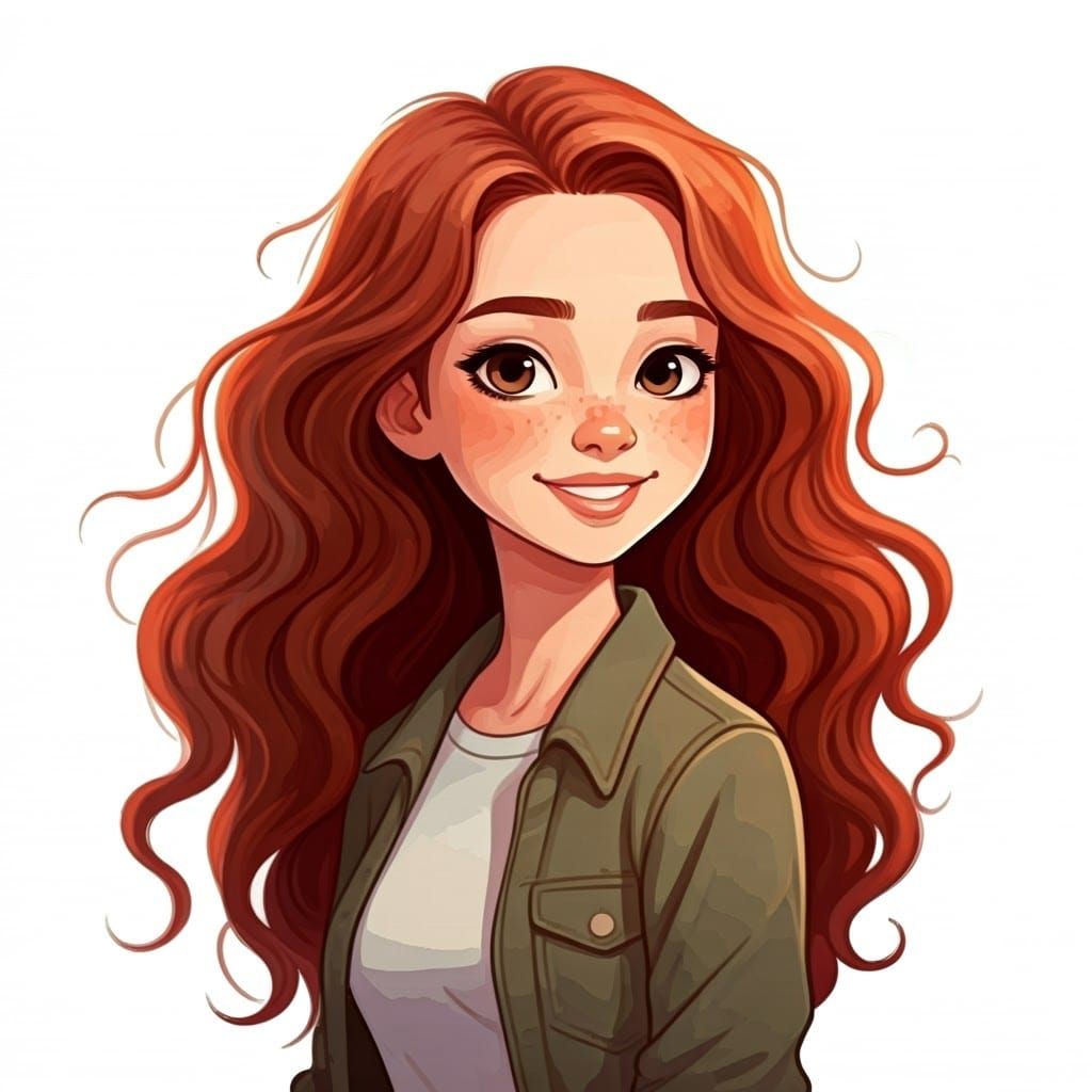 Radiant Teenage Girl Portrait in Ethereal Illustration Style