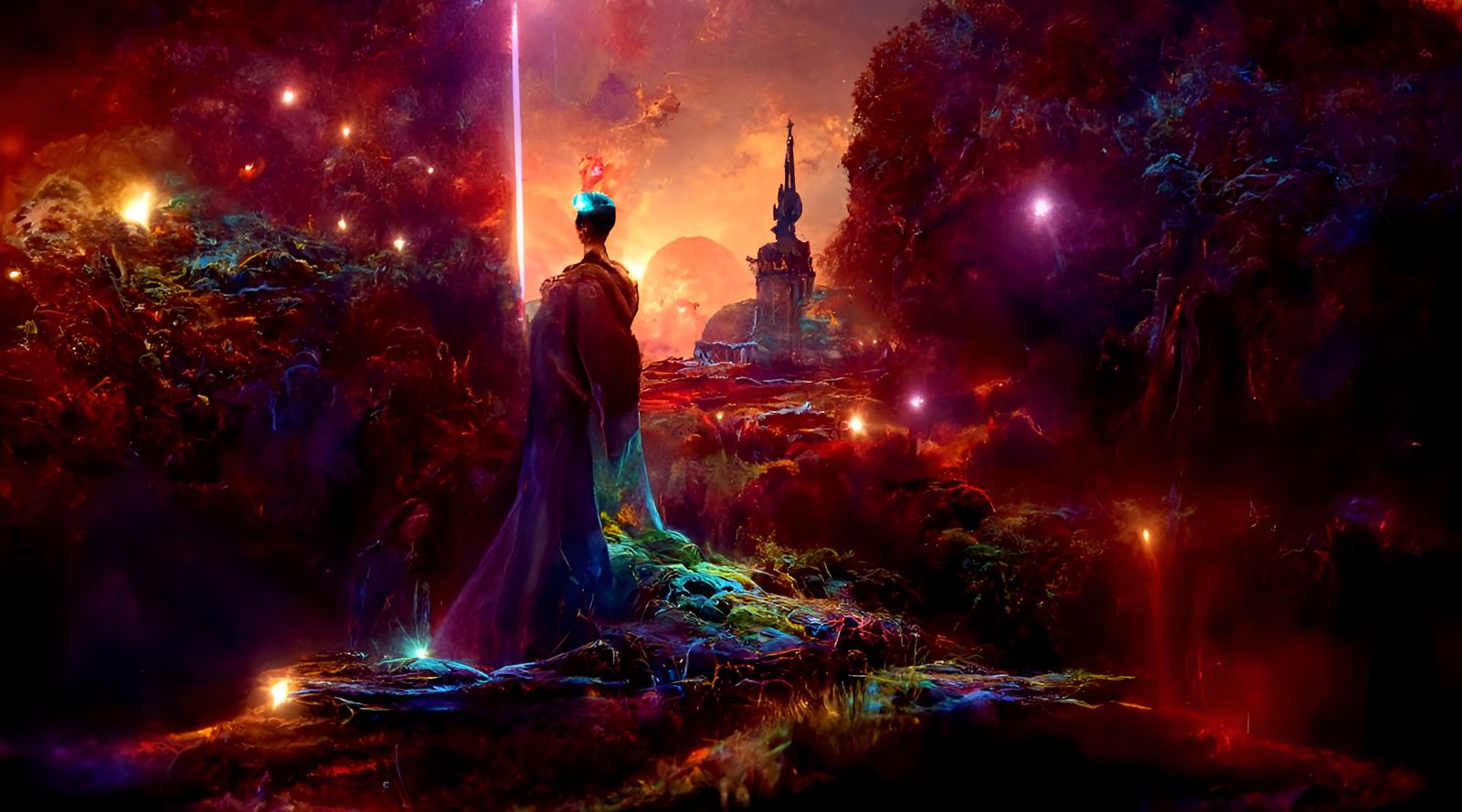 Cosmere Truthwatcher Photoillustration in Fantasy Landscape