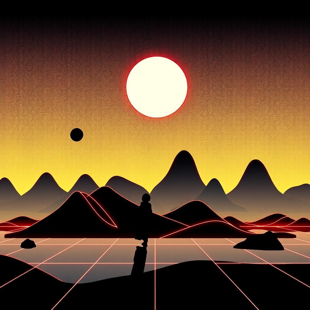 in the iconic, minimalist illustrative style of Lilian Schwa...