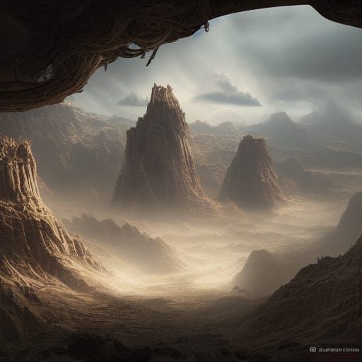 Surreal Anatomical Study in Digital Matte Painting Style