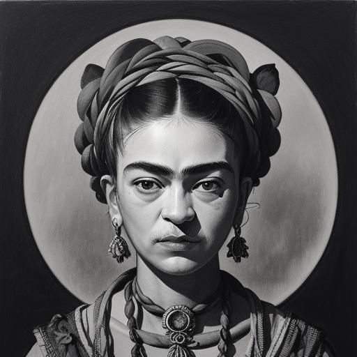 Still Life: Angel Skull in Frida Kahlo Style