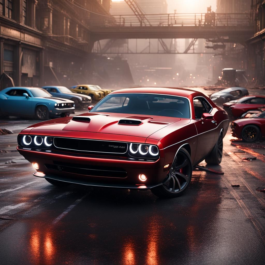 Dodge Challenger in Avengers Battle Scene