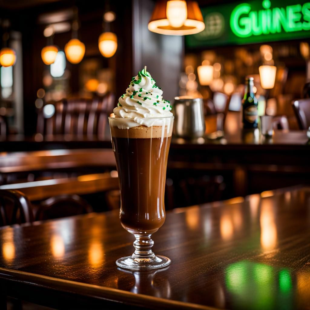 Guinness Ice Cream Float with Whipped Cream