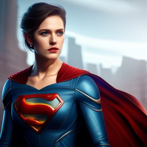 Cat as Superman: Detailed Fantasy Art