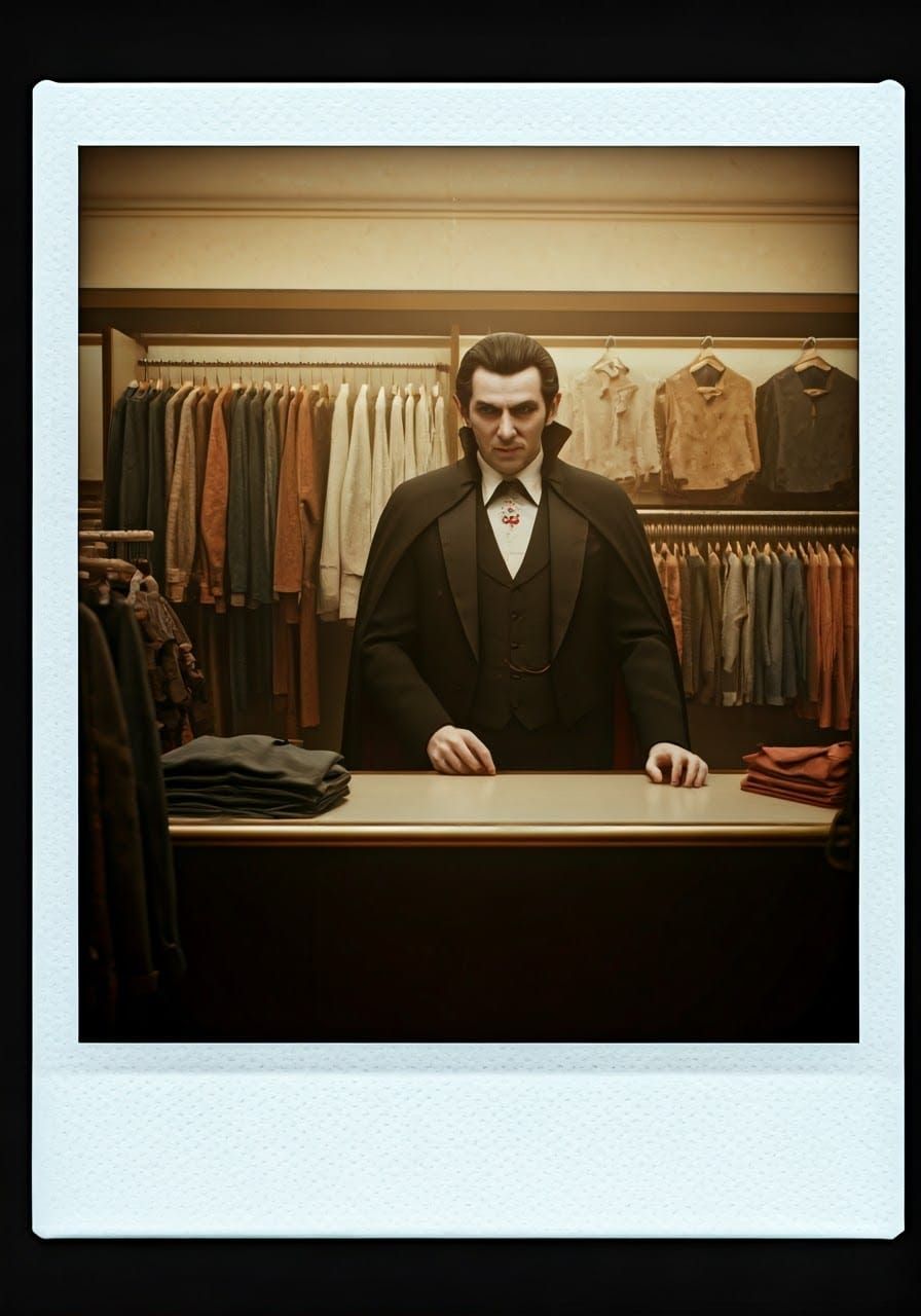 Retail vampires; employee of the month, 1930's Dracula