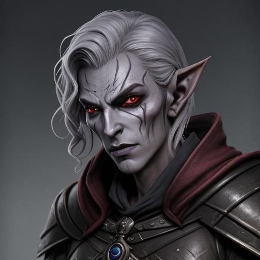 Dunmer Alchemist with Red Eyes
