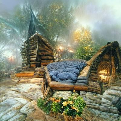 Ethereal Cottage Interior in Skyrim Style