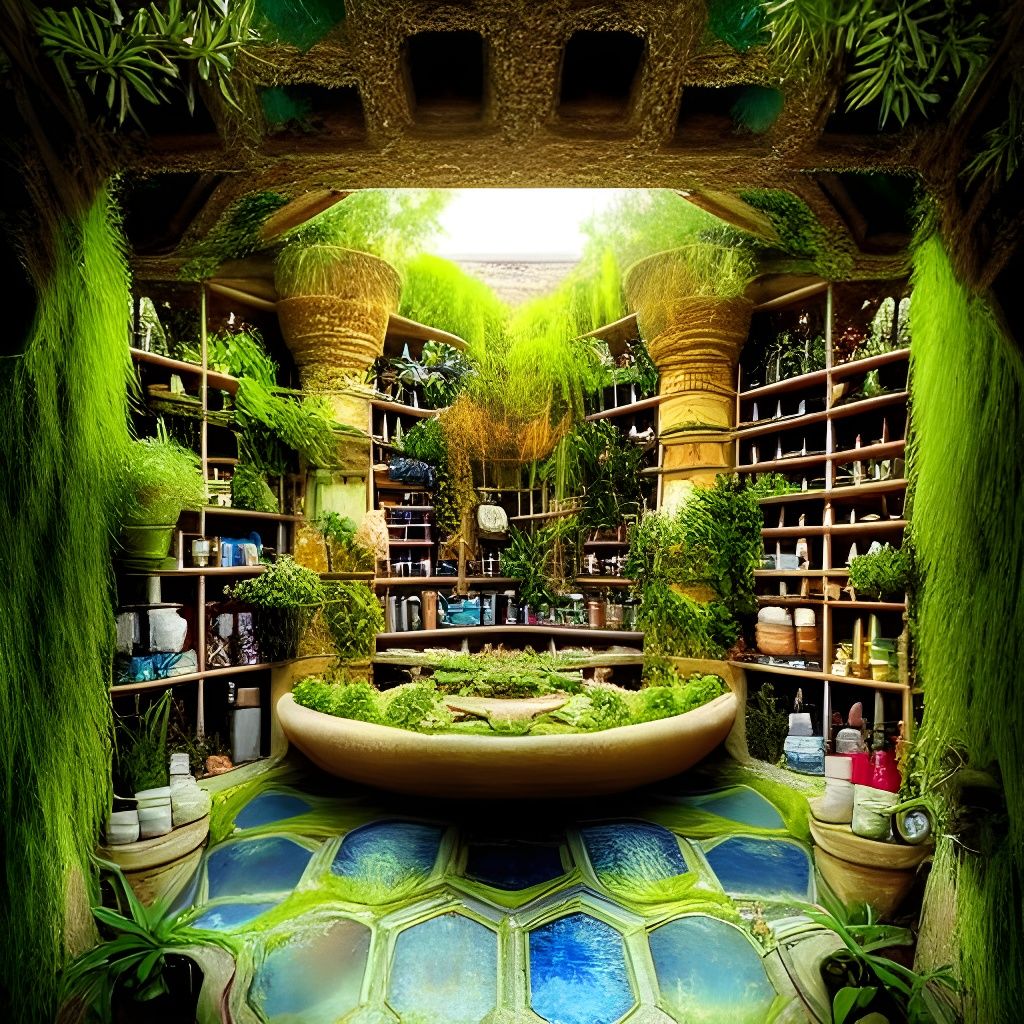 Magical Apothecary in Babylon's Hanging Gardens