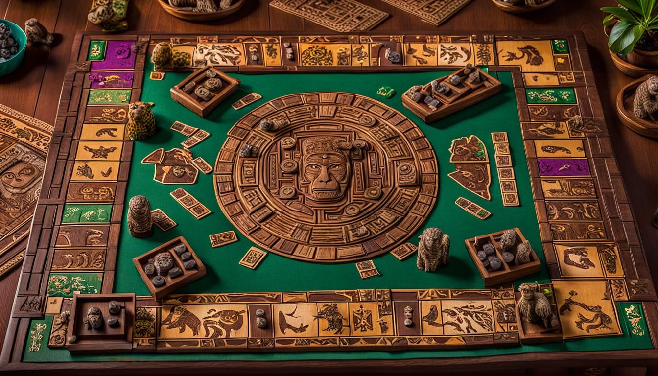 Aztec Jumanji Board Game Night, Digital Painting