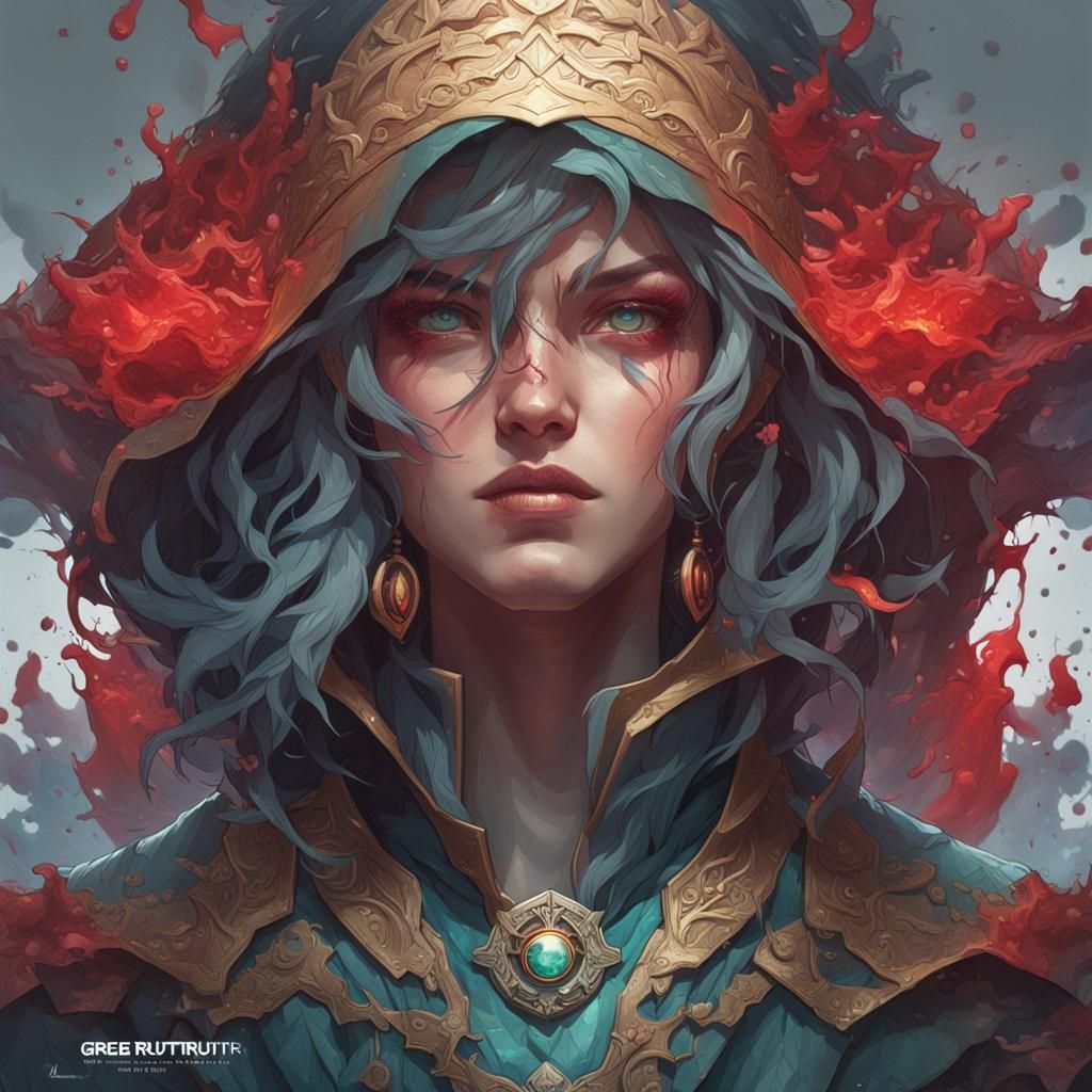 Hyperdetailed Portrait of a Bloody Eye as Splash Art