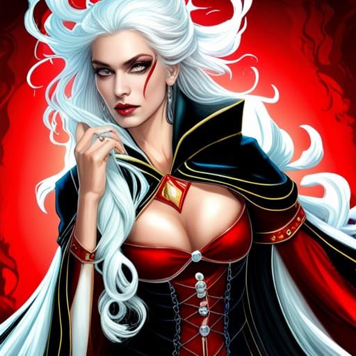Elegant Vampire Princess in High Gothic Style