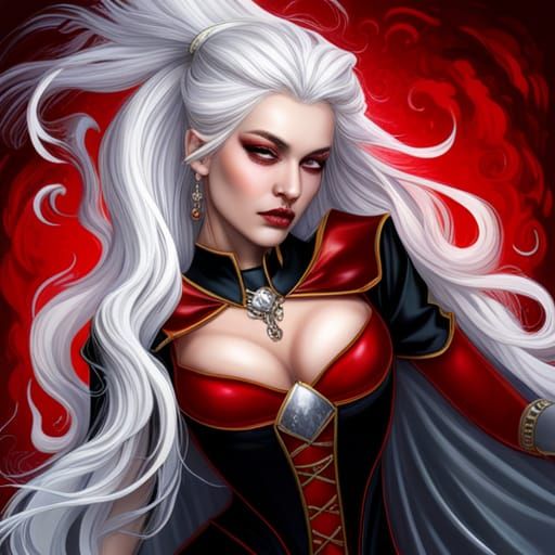 Elegant Vampire Princess in High Gothic Style