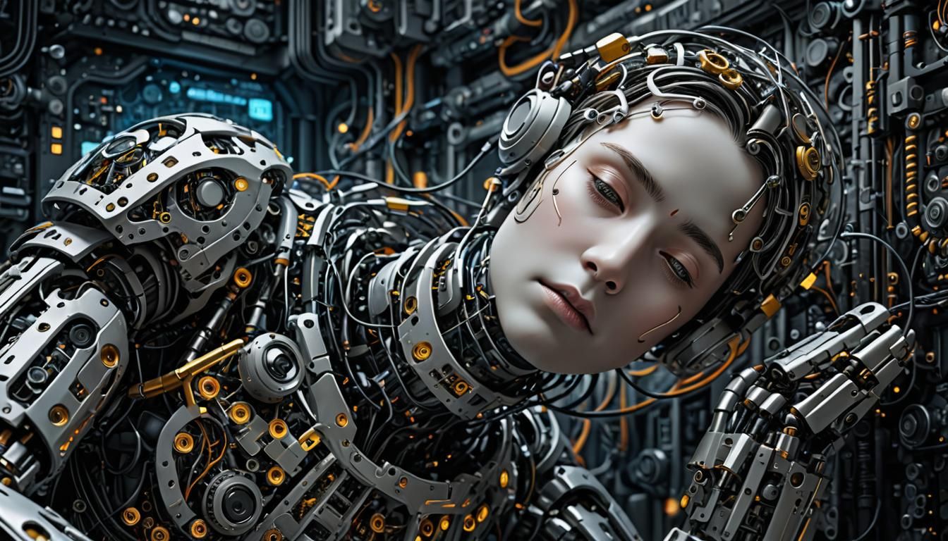 Sleeping Robot's Binary Code Dream in HDR