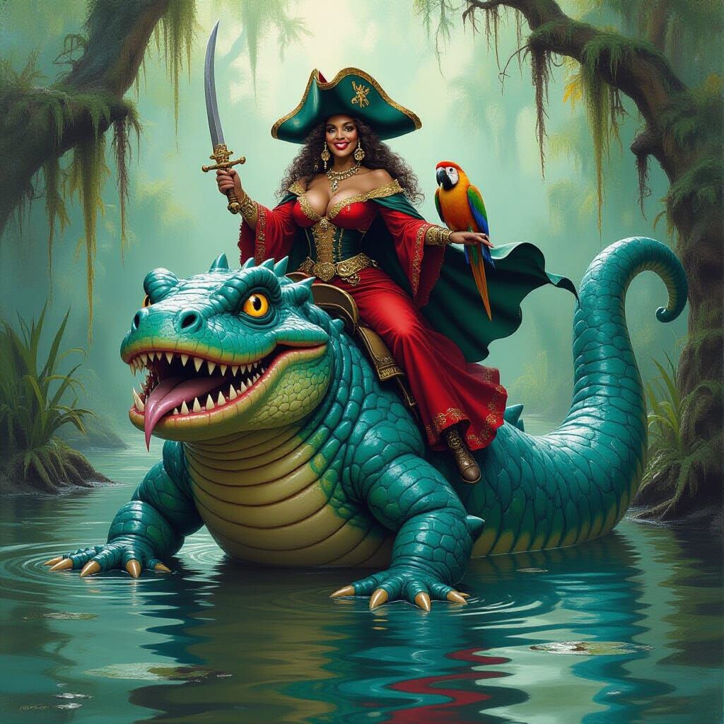 Swamp Monster and Voodoo Queen in Eerie Colors