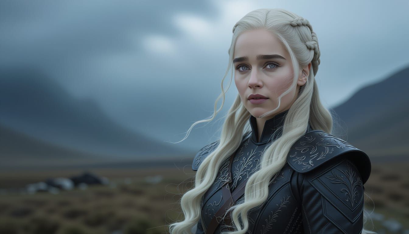 Daenerys Targaryen in Stormy Mountains