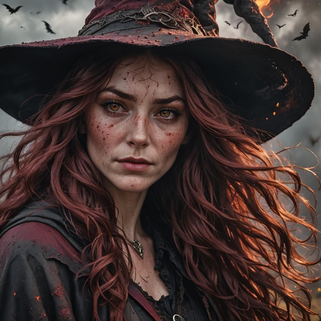 Enchanting Witchcraft: A Hyperrealistic Portrait of a Spellc...