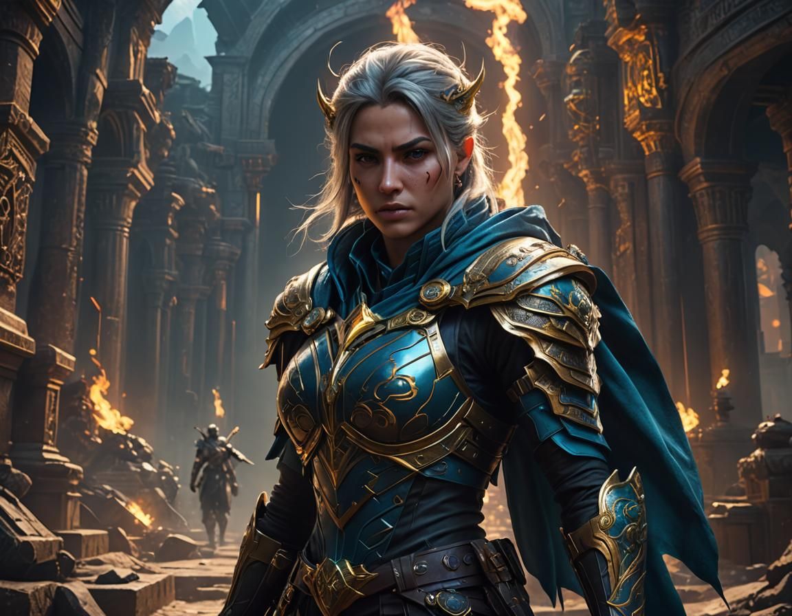 Ethereal Assassin Portrait with Chiaroscuro Lighting