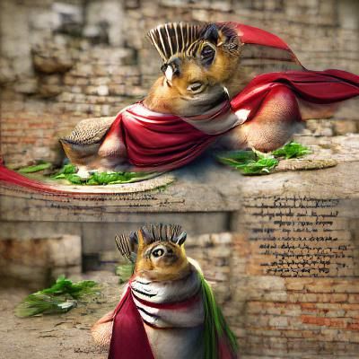 Chipmunk as Roman Emperor: Concept Art