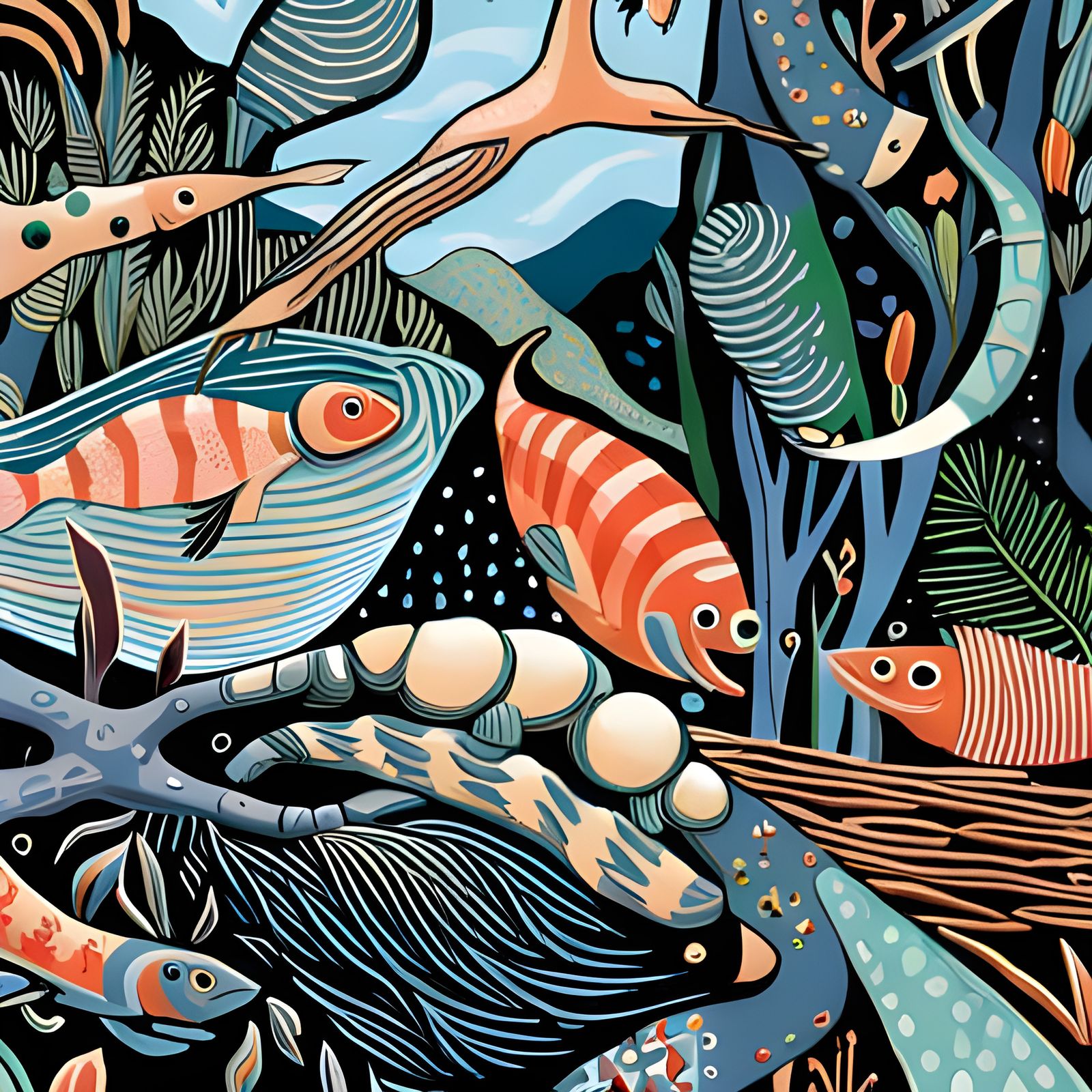 Detailed Ornate Japanese Landscape in Hyperreal Style