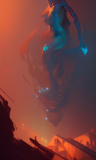 Giant Antaeus Concept Art in Hyperdetailed Style