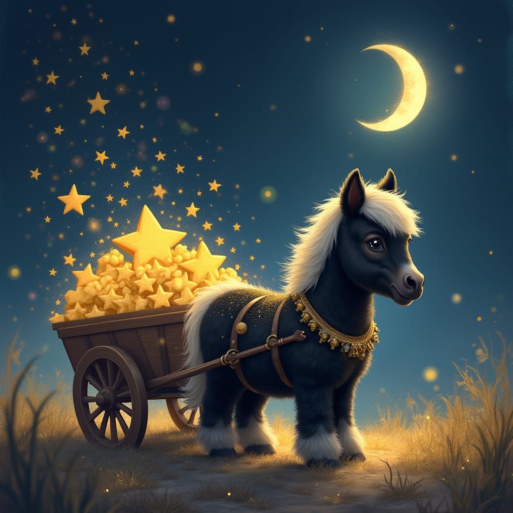 Enchanted Shetland Pony Rides Cart of Shining Stars