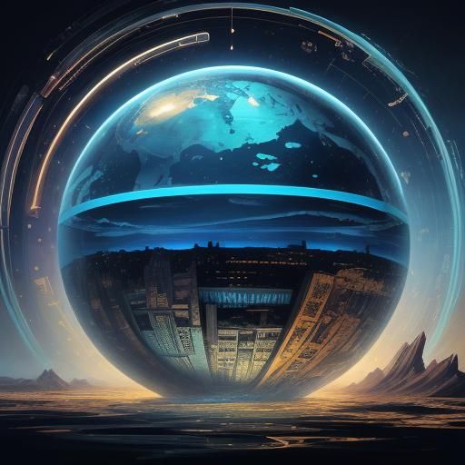 Surreal Financial Dreamscape in Digital Art Style