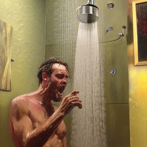 Man Singing: Oil Painting with Kinetic Art