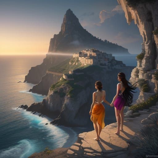 Surrealistic Italian Goddesses Bask in Mediterranean Bliss