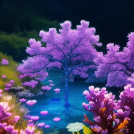 Microphotography of a Vibrant Saltwater Mountain Lake