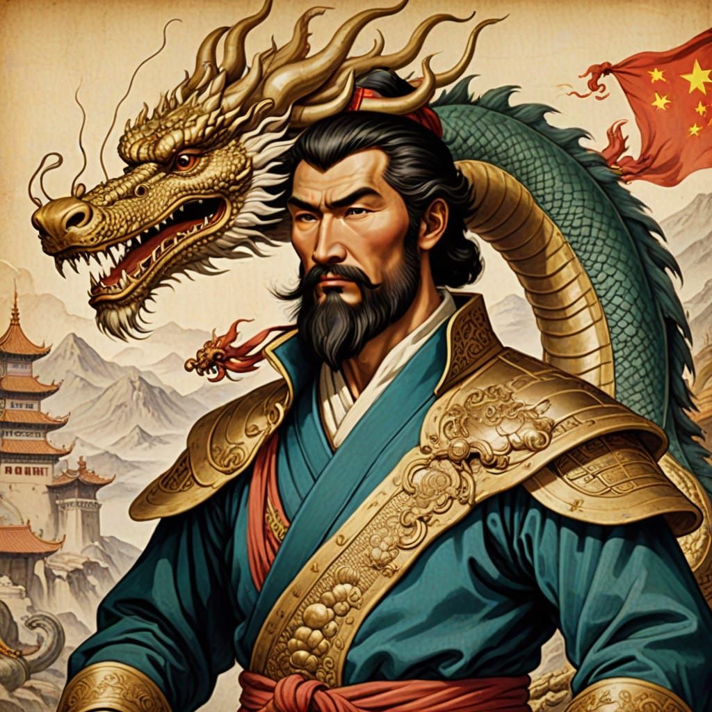 Italian Explorer Fused with Chinese Dragon