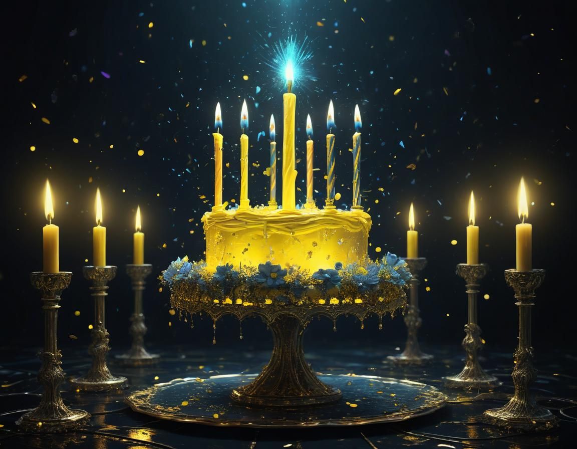 Gothic Happy Birthday Card in Dark Fantasy Art