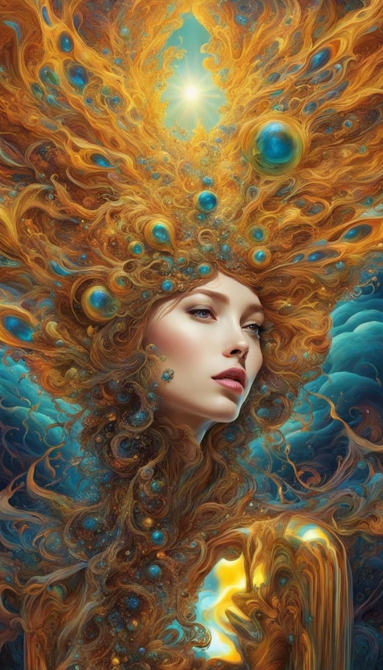 Alien Travels Through Iridescent Surrealscape