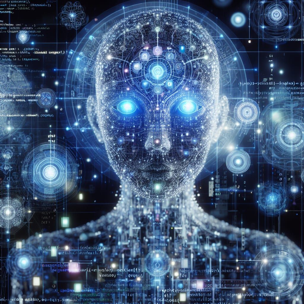 Ethereal AI Humanoid Embodiment as Digital Art