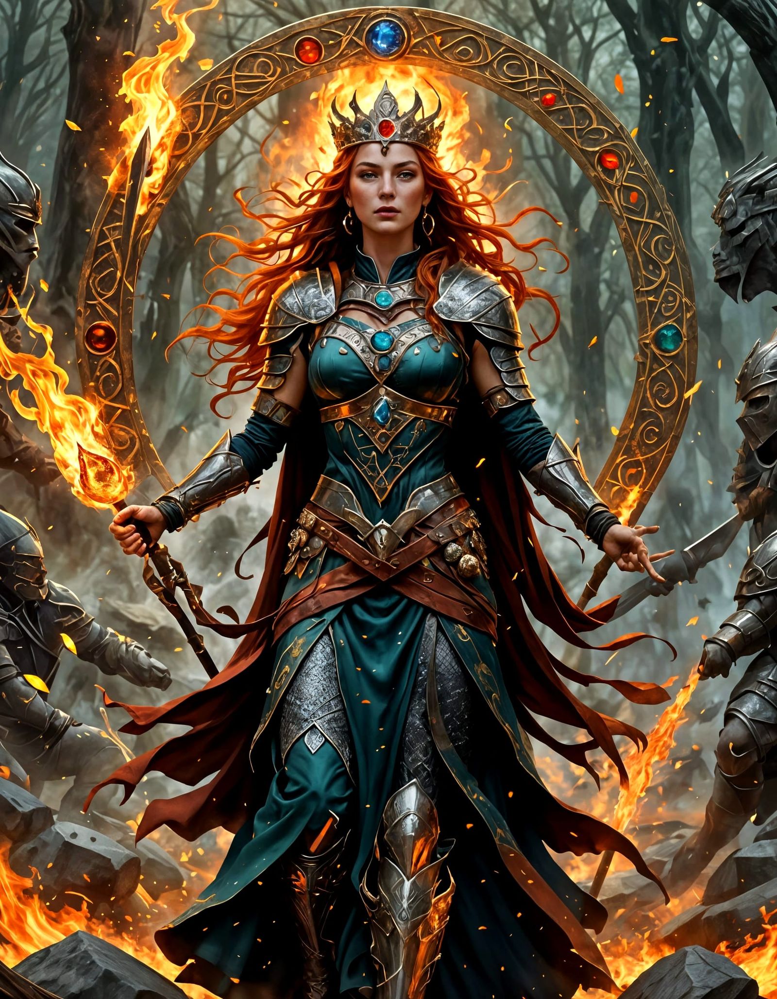Brigid, Celtic Fire Goddess in Armor