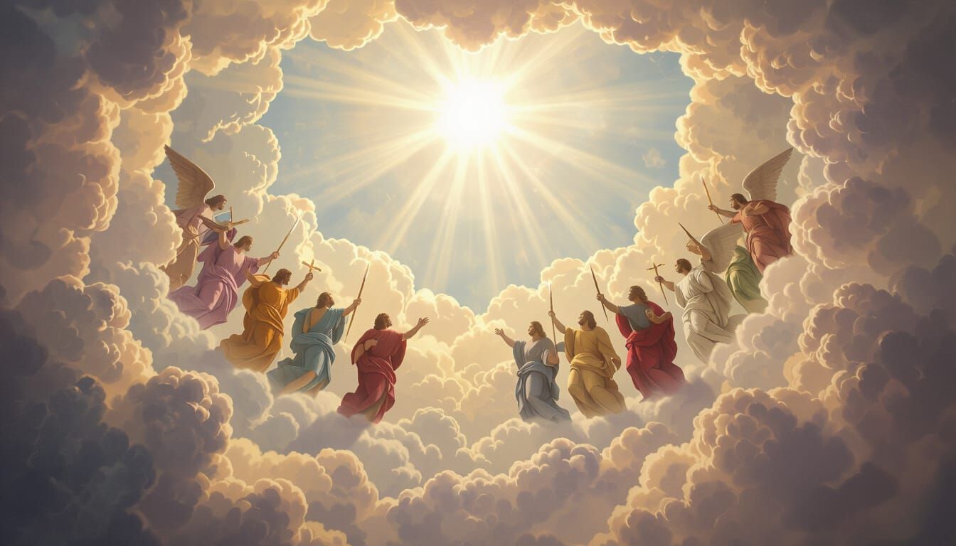 Michelangelo Paints Sistine Chapel with Divine Pencils