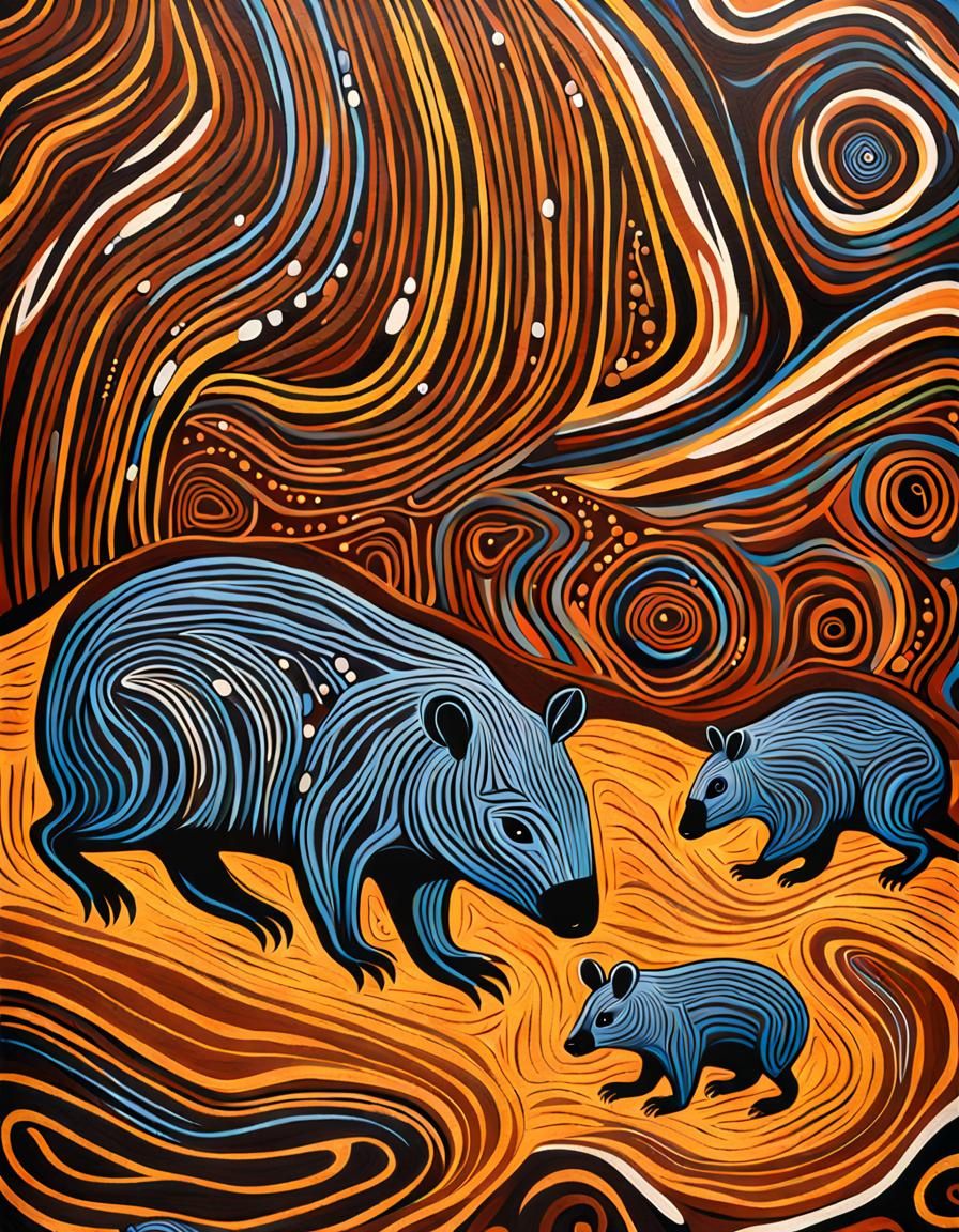 Aboriginal Art: Sacred Caves and Wombats