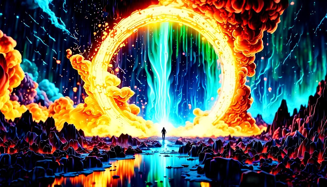 Ethereal Portal to Another World in Hyperrealism