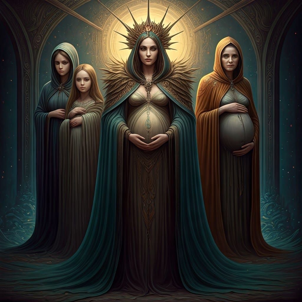 Fantastical Woman: Life Stages in Iridescent Colors